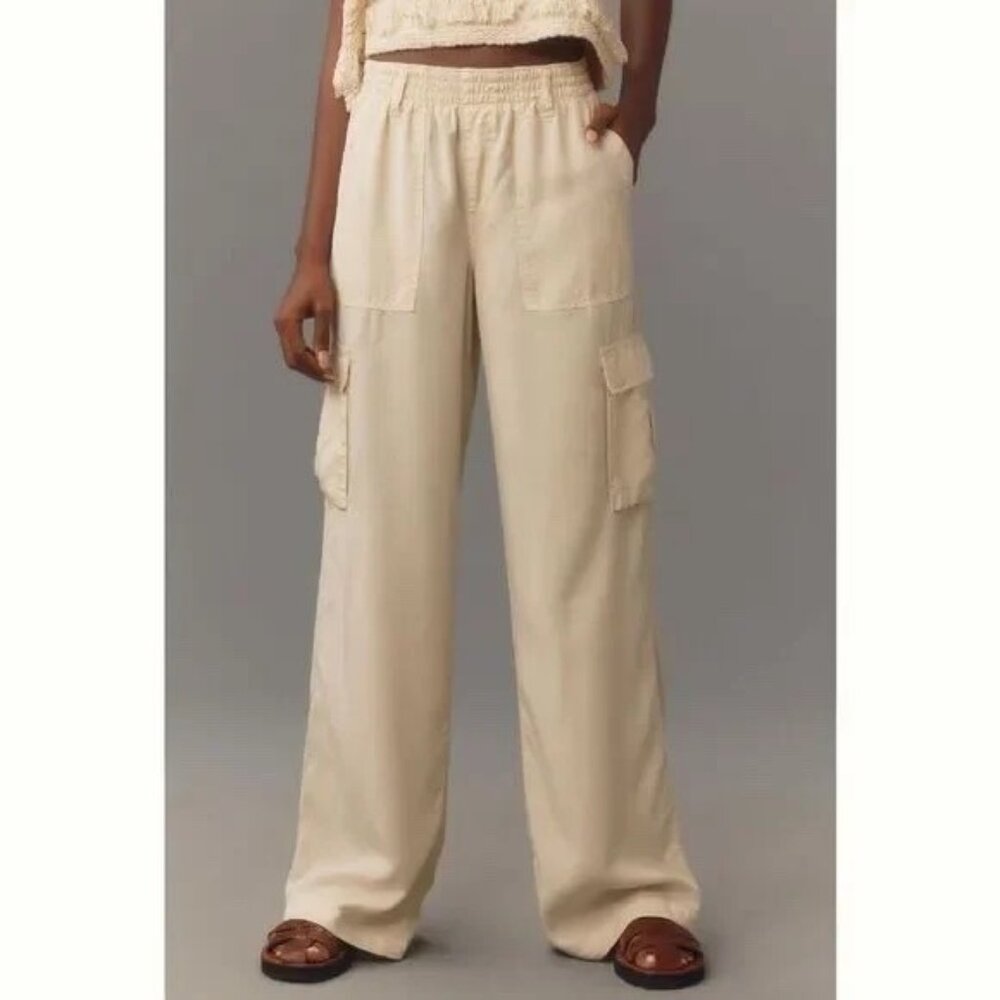 NWT Anthropologie Sanctuary Women's Reissue Cargo Pants Ivory XL - Picture 4 of 8